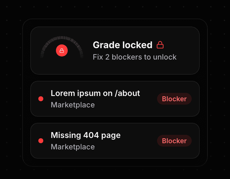 Blockers lock the grade
